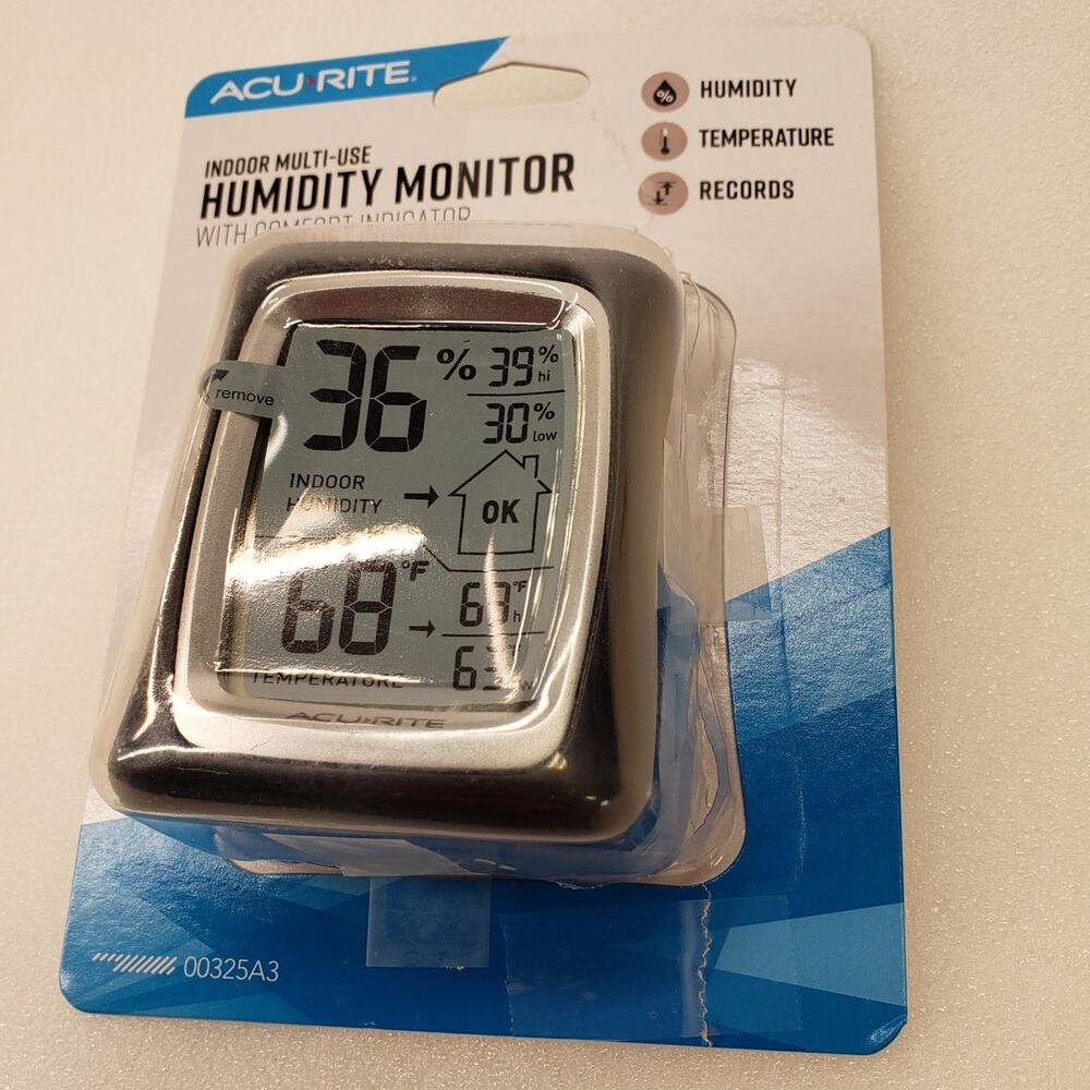 AcuRite Indoor Multi-Use Digital Humidity & Temperature Monitor (Model 00325A3)